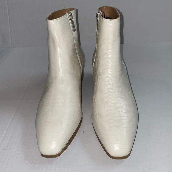 Aquatalia Fuoco Water Resistant Croc Embossed Leather Bootie NWT/Box - Picture 2 of 13